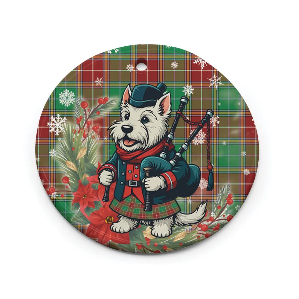 Scottish Baxter Modern Tartan Ceramic Ornament Cute Scottish Terrier Dog - Image 2