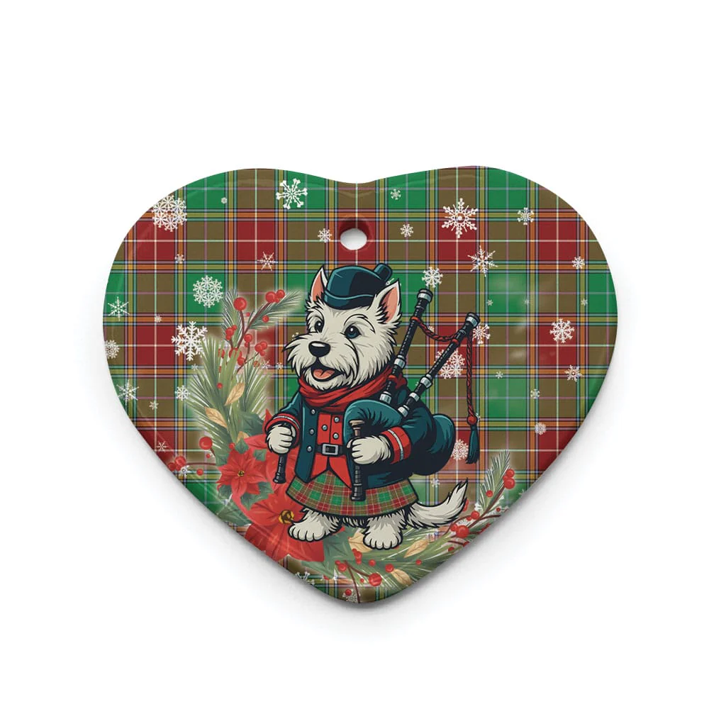 Scottish Baxter Modern Tartan Ceramic Ornament Cute Scottish Terrier Dog - Image 3