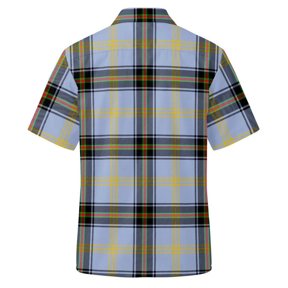 Scottish Bell of the Borders Clan Badge Tartan Short Sleeve Work Shirt - Image 3