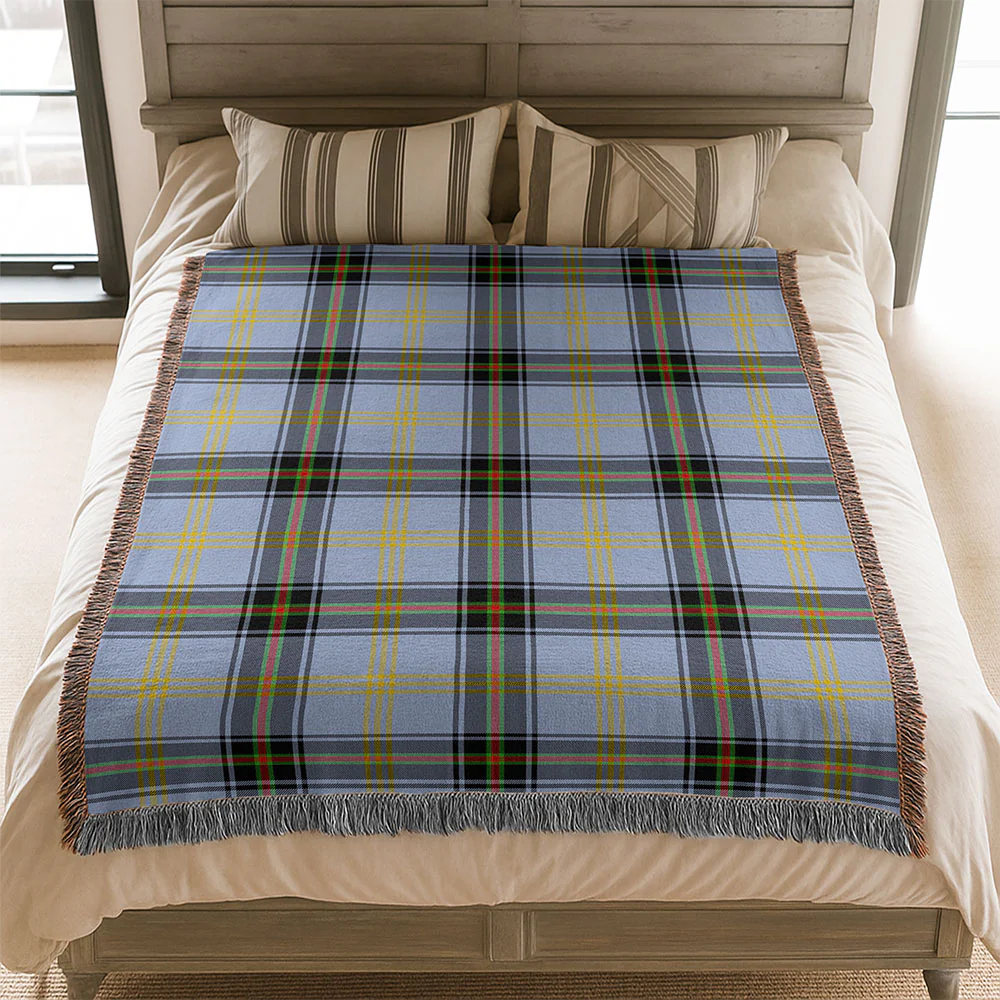Scottish Bell of the Borders Clan Badge Tartan Woven Blanket - Image 3