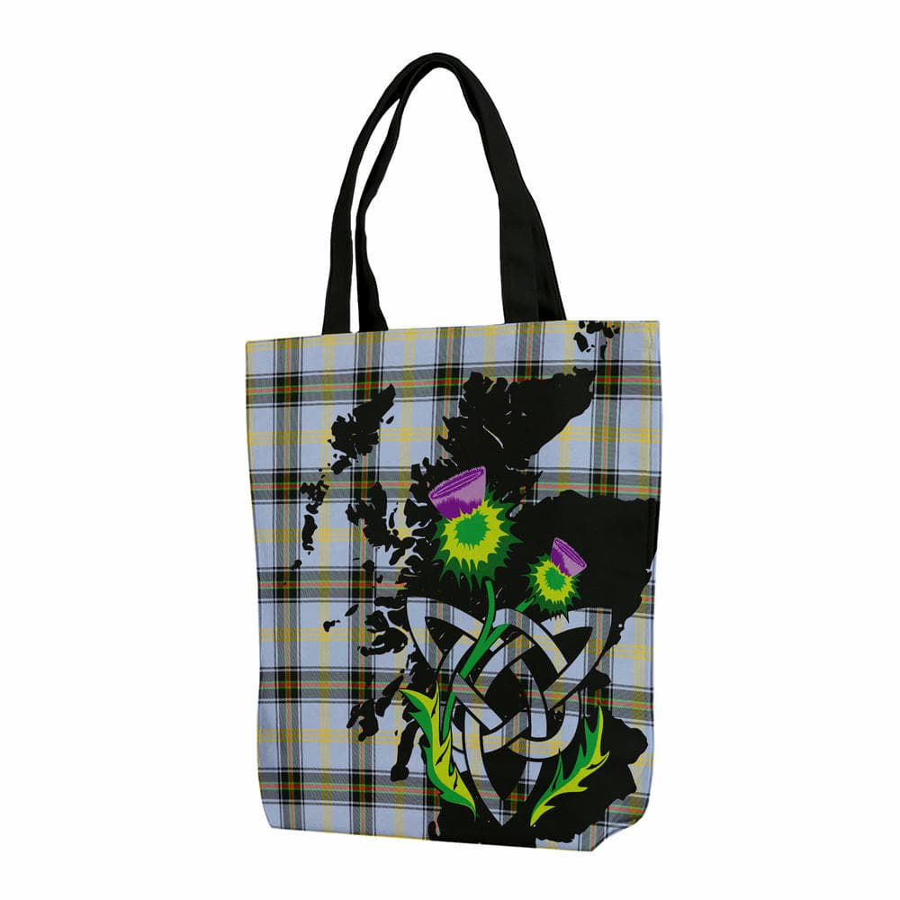 Scottish Bell of the Borders Tartan Canvas Bag With Shoulder Strap With Thistle