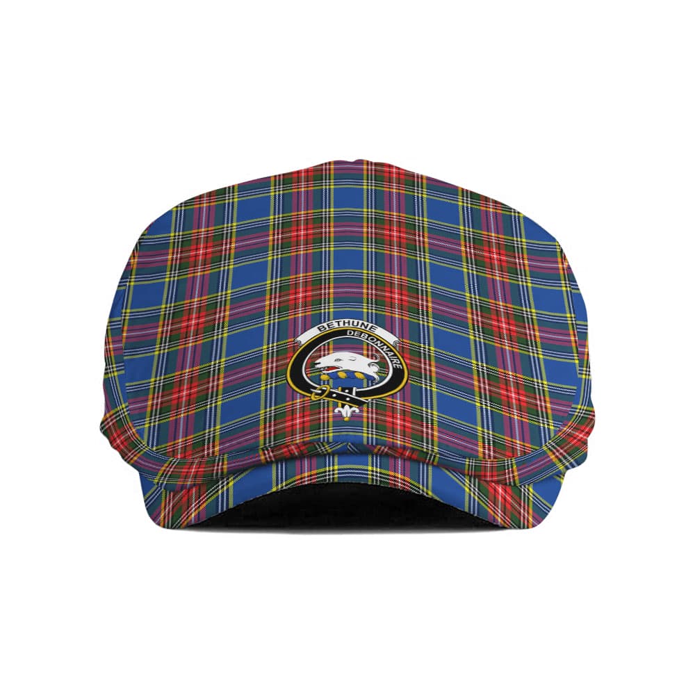 Scottish Bethune Clan Badge Tartan Flat Cap