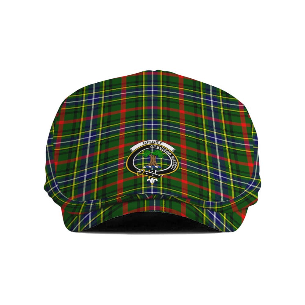 Scottish Bisset Clan Badge Tartan Flat Cap