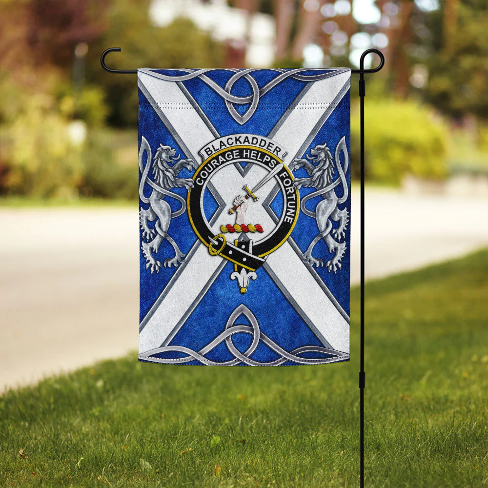 Scottish Blackadder Clan Badge Garden Flag Silver Rampant Lion Emblem - Image 3