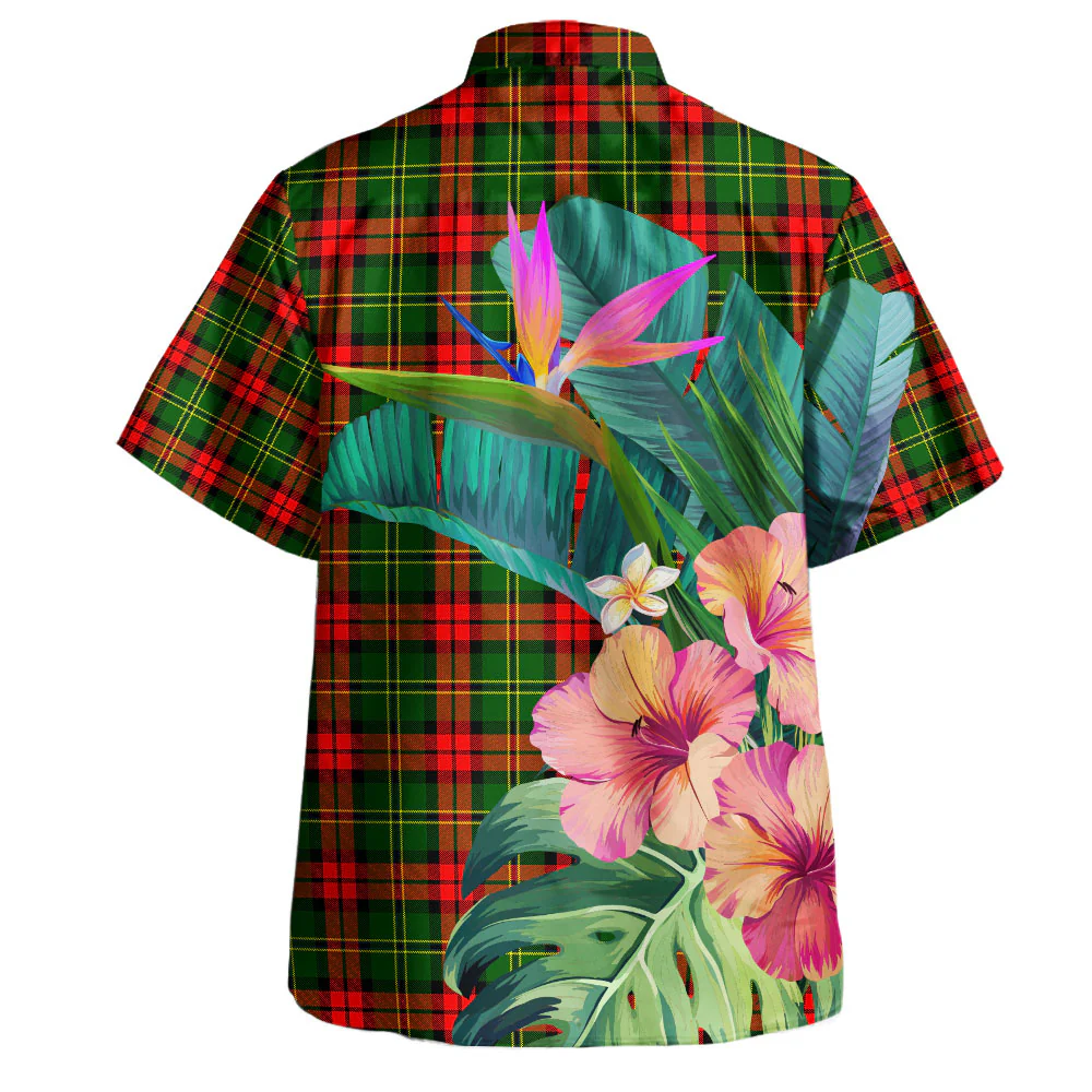 Scottish Blackstock Tartan Hawaiian Shirt Bouquet Tropical Style - Image 2
