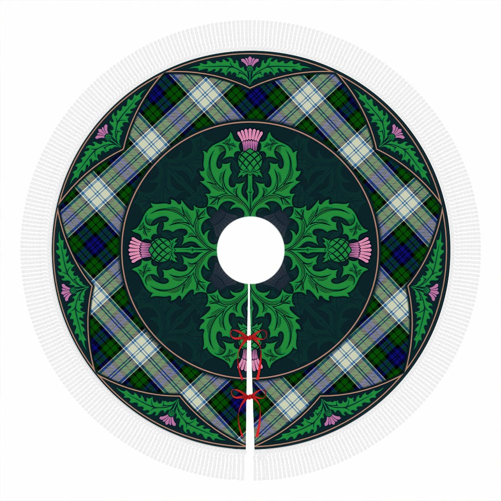 Scottish Blackwatch Dress Modern Tartan Christmas Tree Skirt Old Scottish Thistle Flower - Image 4