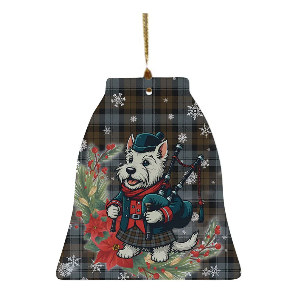 Scottish BlackWatch Weathered Tartan Ceramic Ornament Cute Scottish Terrier Dog - Image 4