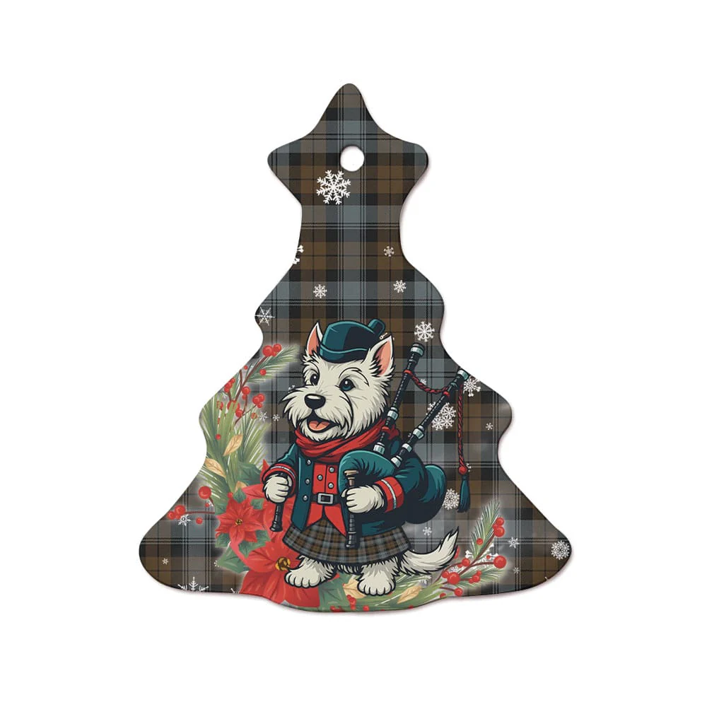 Scottish BlackWatch Weathered Tartan Ceramic Ornament Cute Scottish Terrier Dog - Image 7