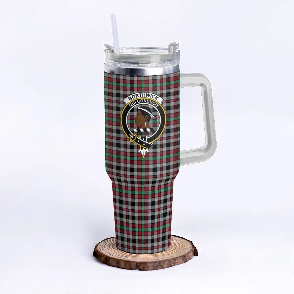 Scottish Borthwick Ancient Clan Badge Tartan 40oz Tumbler