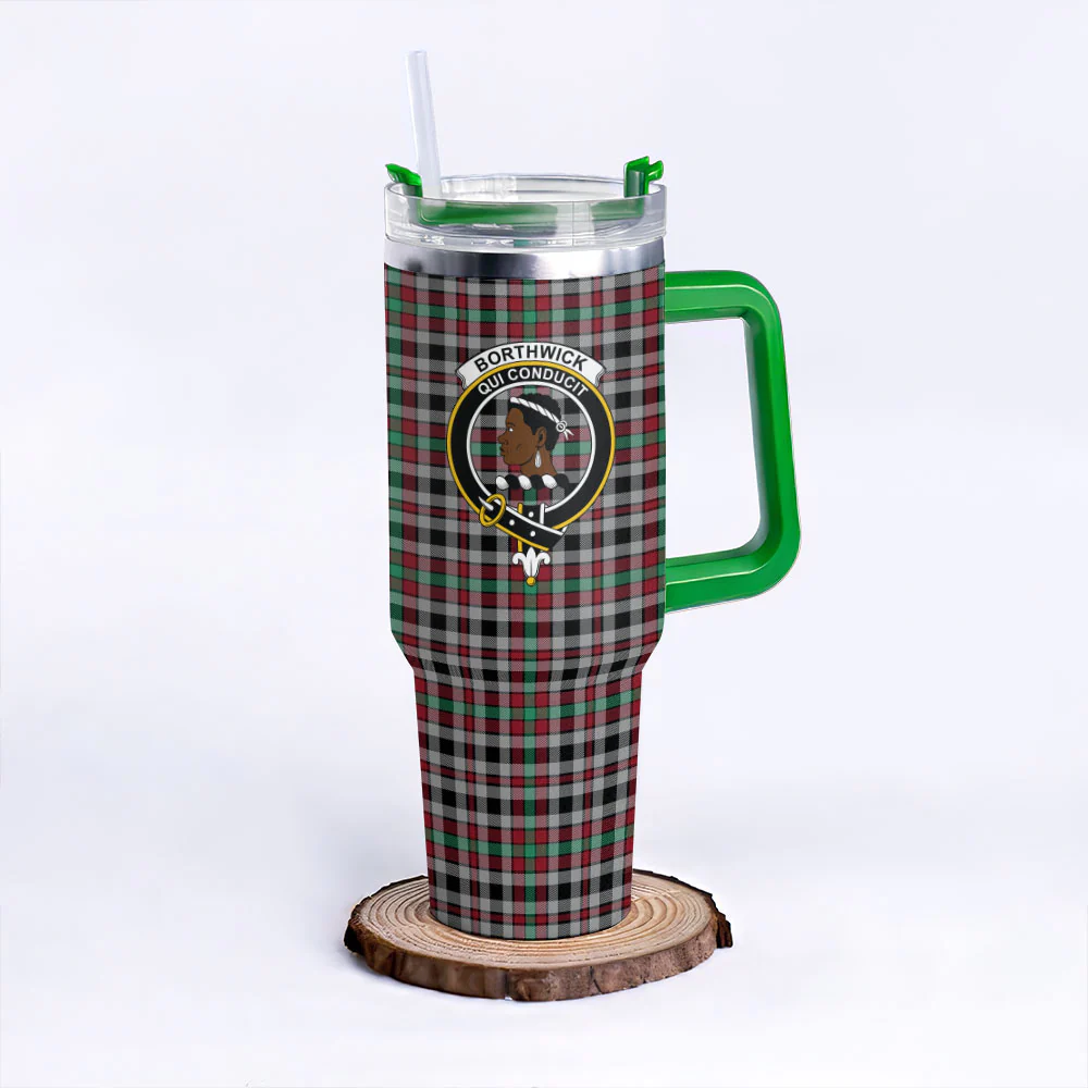 Scottish Borthwick Ancient Clan Badge Tartan 40oz Tumbler - Image 8