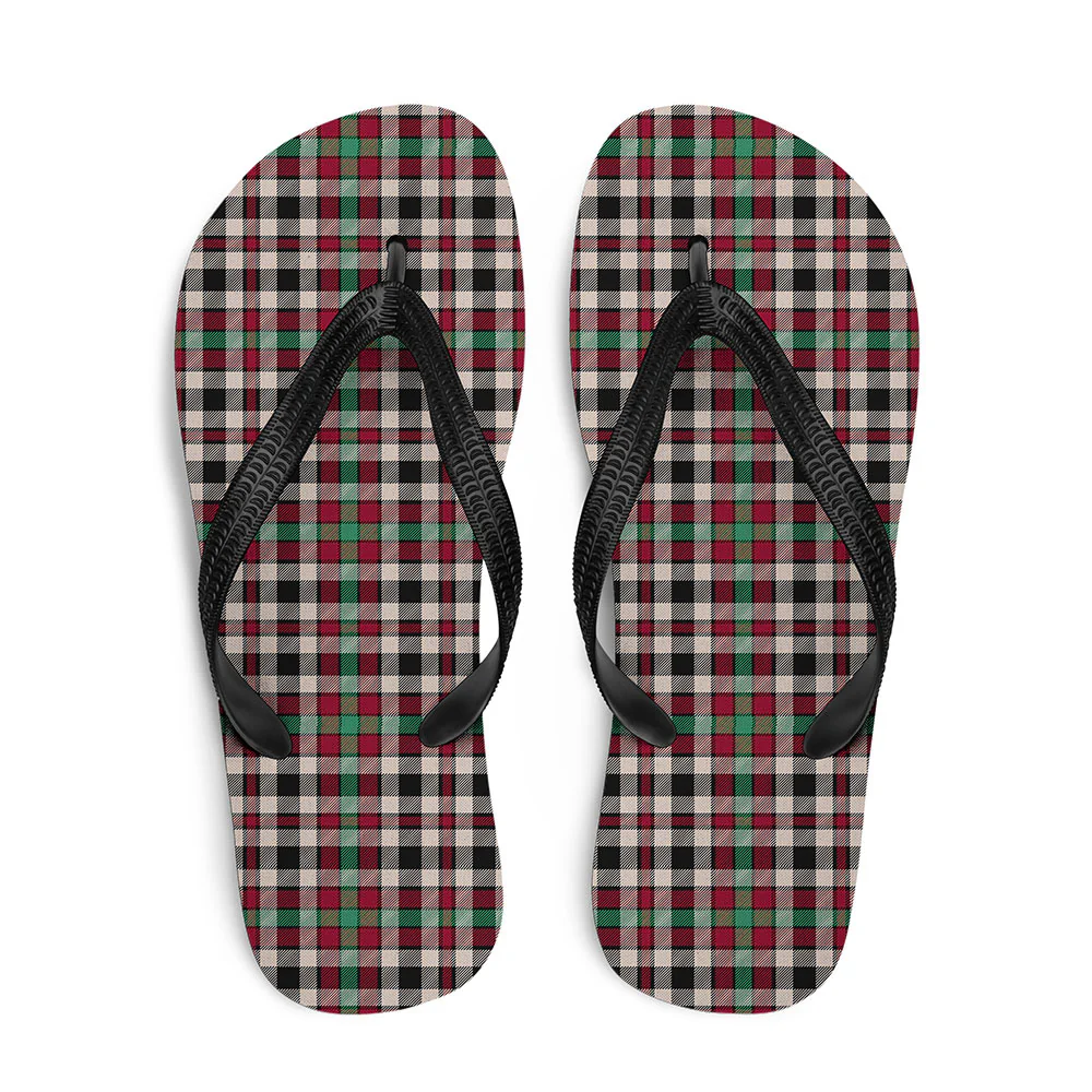 Scottish Borthwick Dress Ancient Clan Badge Tartan Flip Flops