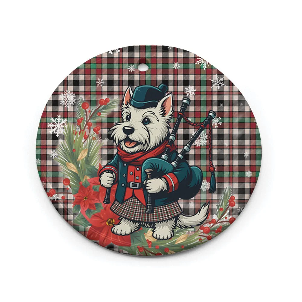 Scottish Borthwick Dress Ancient Tartan Ceramic Ornament Cute Scottish Terrier Dog - Image 2