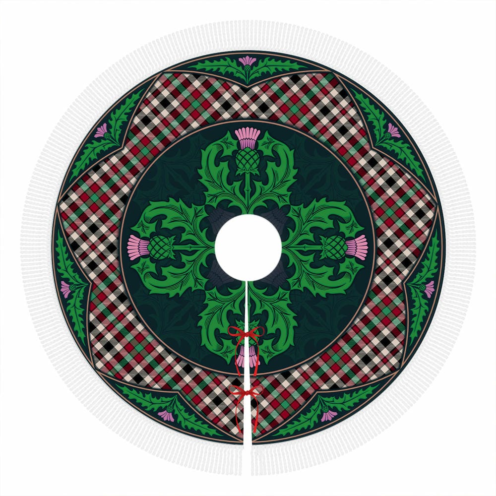 Scottish Borthwick Dress Ancient Tartan Christmas Tree Skirt Old Scottish Thistle Flower - Image 4