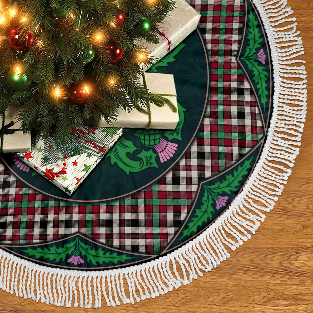 Scottish Borthwick Dress Ancient Tartan Christmas Tree Skirt Old Scottish Thistle Flower - Image 5