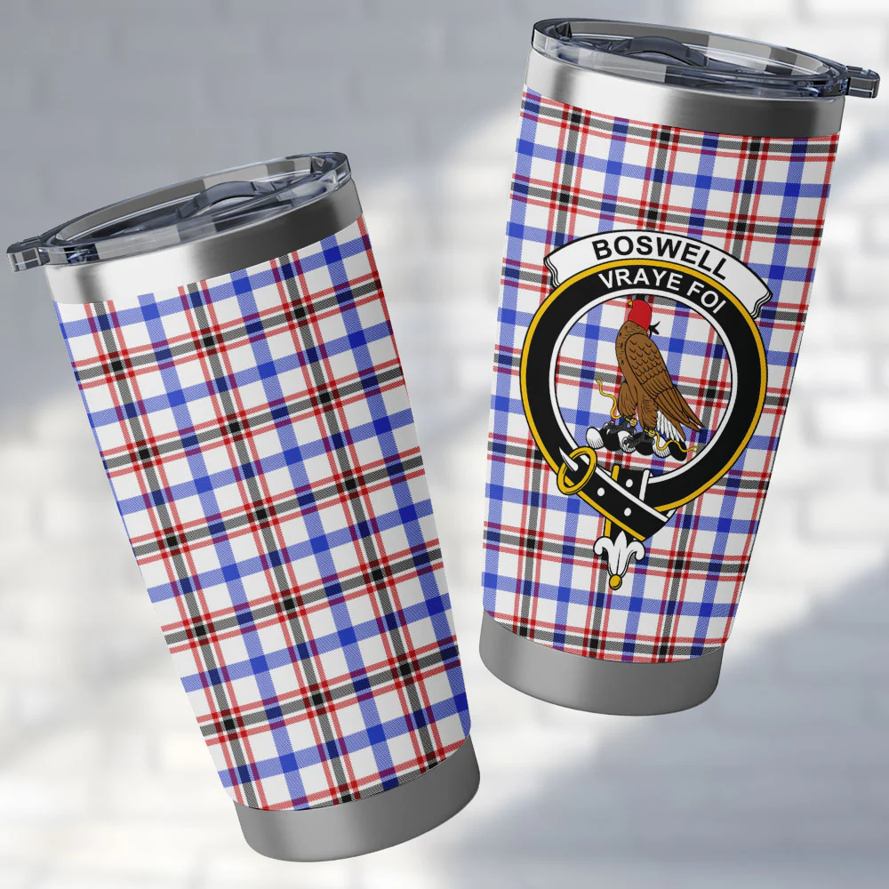 Scottish Boswell Modern Clan Badge Tartan Tumbler