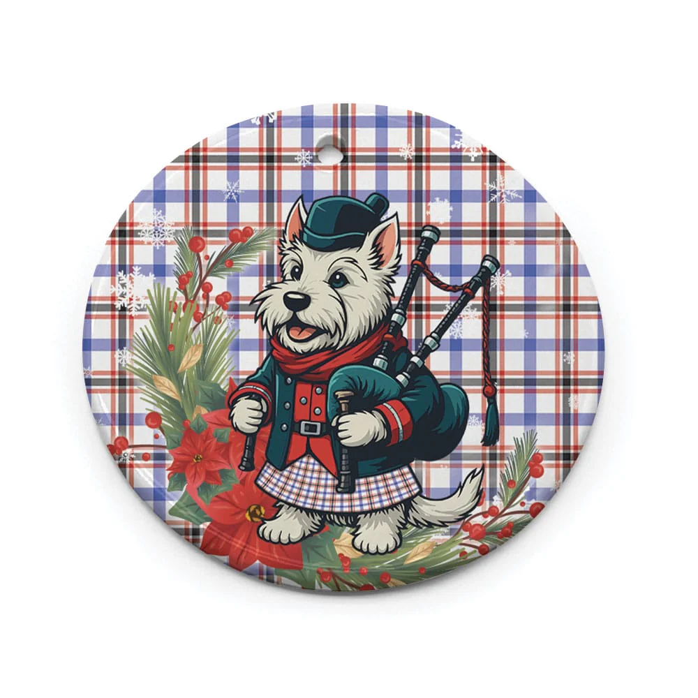 Scottish Boswell Modern Tartan Ceramic Ornament Cute Scottish Terrier Dog - Image 2