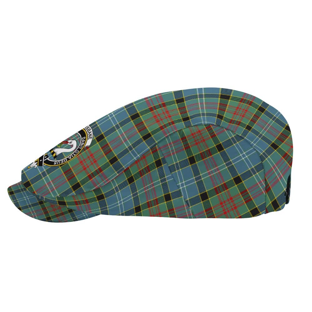 Scottish Brisbane Clan Badge Tartan Flat Cap - Image 3
