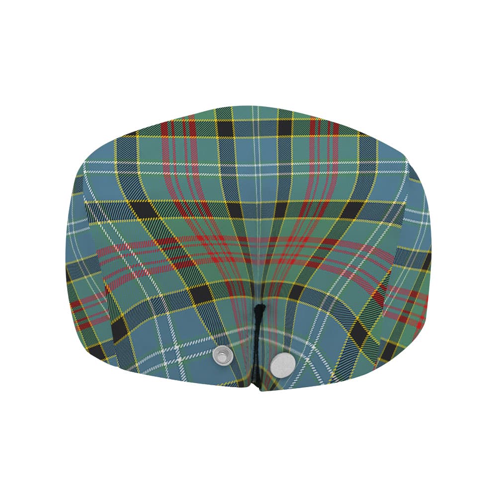 Scottish Brisbane Clan Badge Tartan Flat Cap - Image 4
