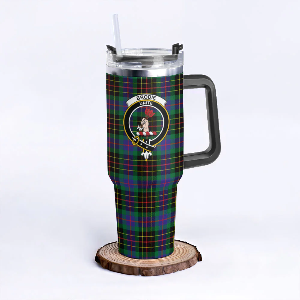 Scottish Brodie Hunting Modern Clan Badge Tartan 40oz Tumbler - Image 3