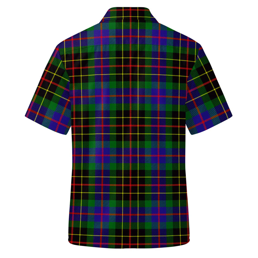 Scottish Brodie Hunting Modern Clan Badge Tartan Short Sleeve Work Shirt - Image 3