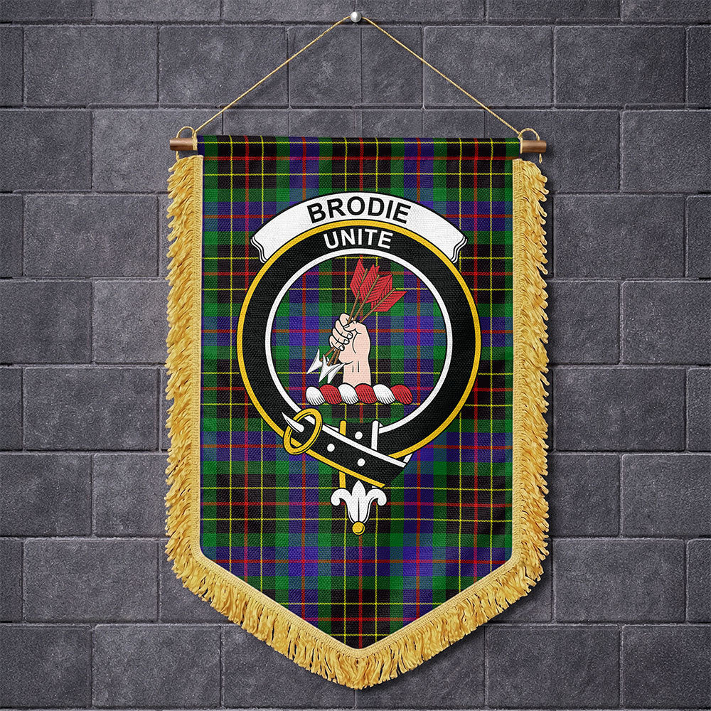 Scottish Brodie Hunting Modern Clan Badge Tartan Wall Hanging Banner