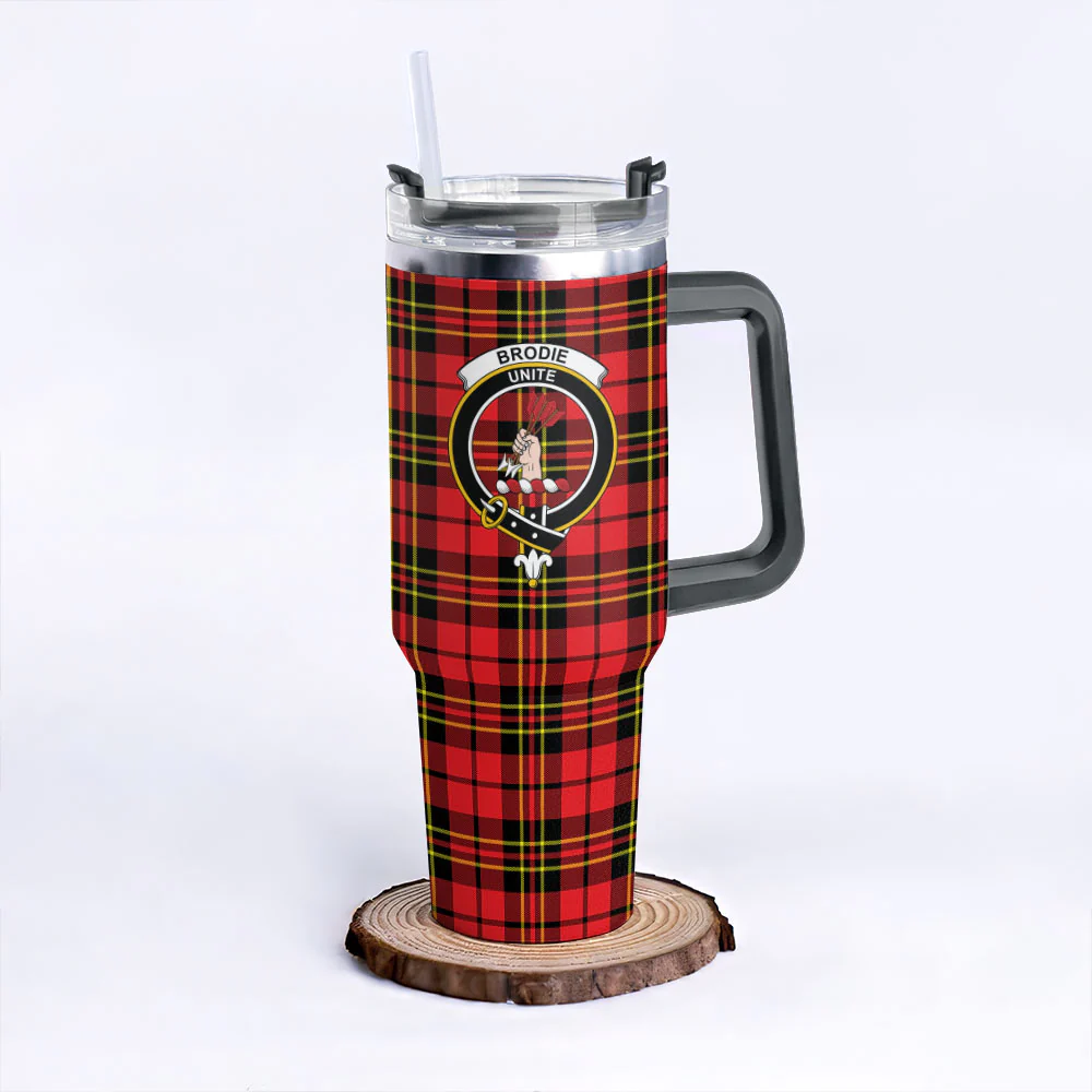 Scottish Brodie Modern Clan Badge Tartan 40oz Tumbler - Image 6