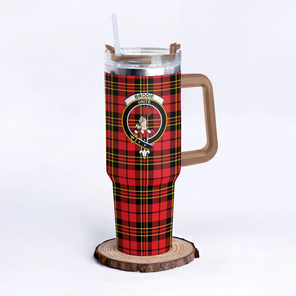 Scottish Brodie Modern Clan Badge Tartan 40oz Tumbler - Image 9