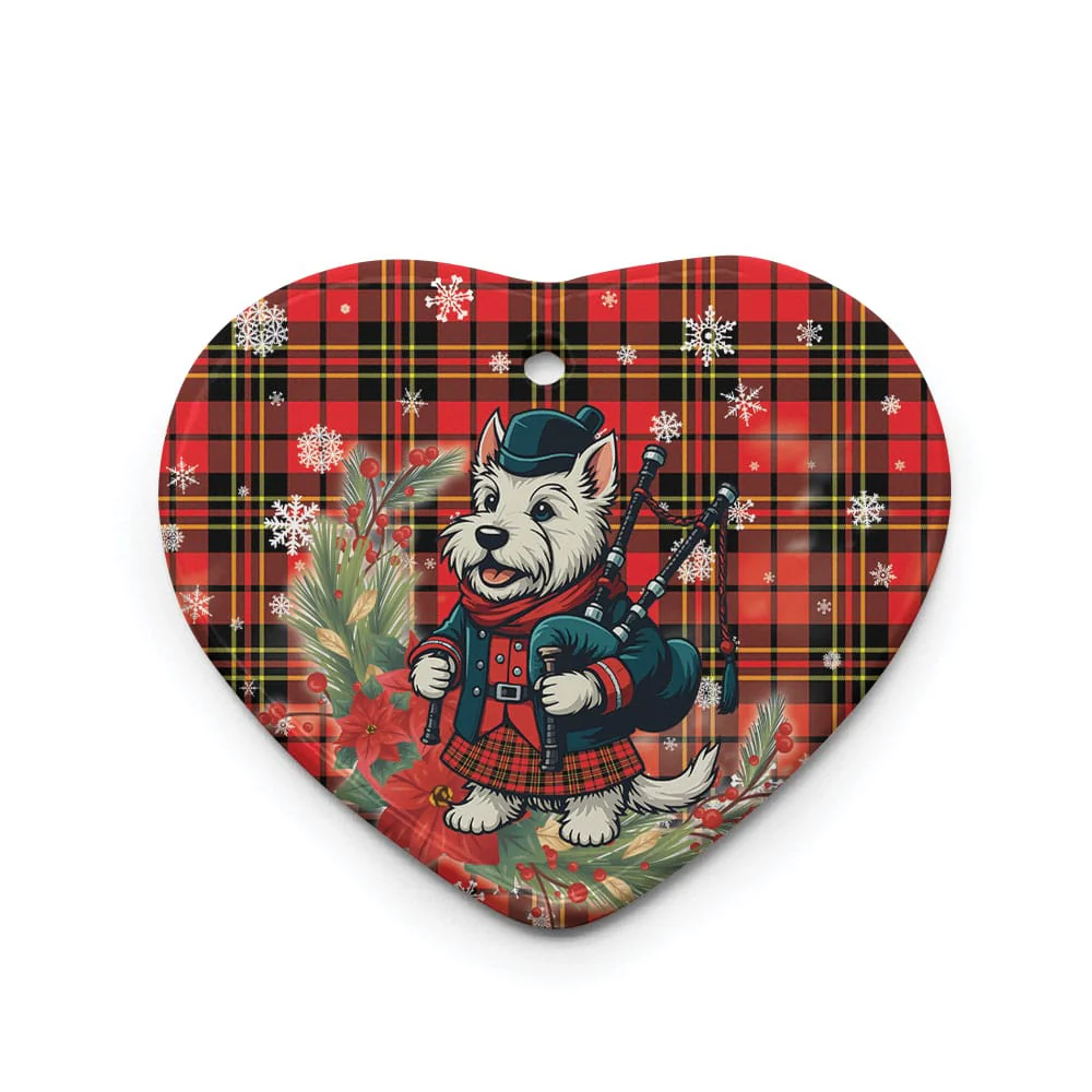Scottish Brodie Modern Tartan Ceramic Ornament Cute Scottish Terrier Dog - Image 3