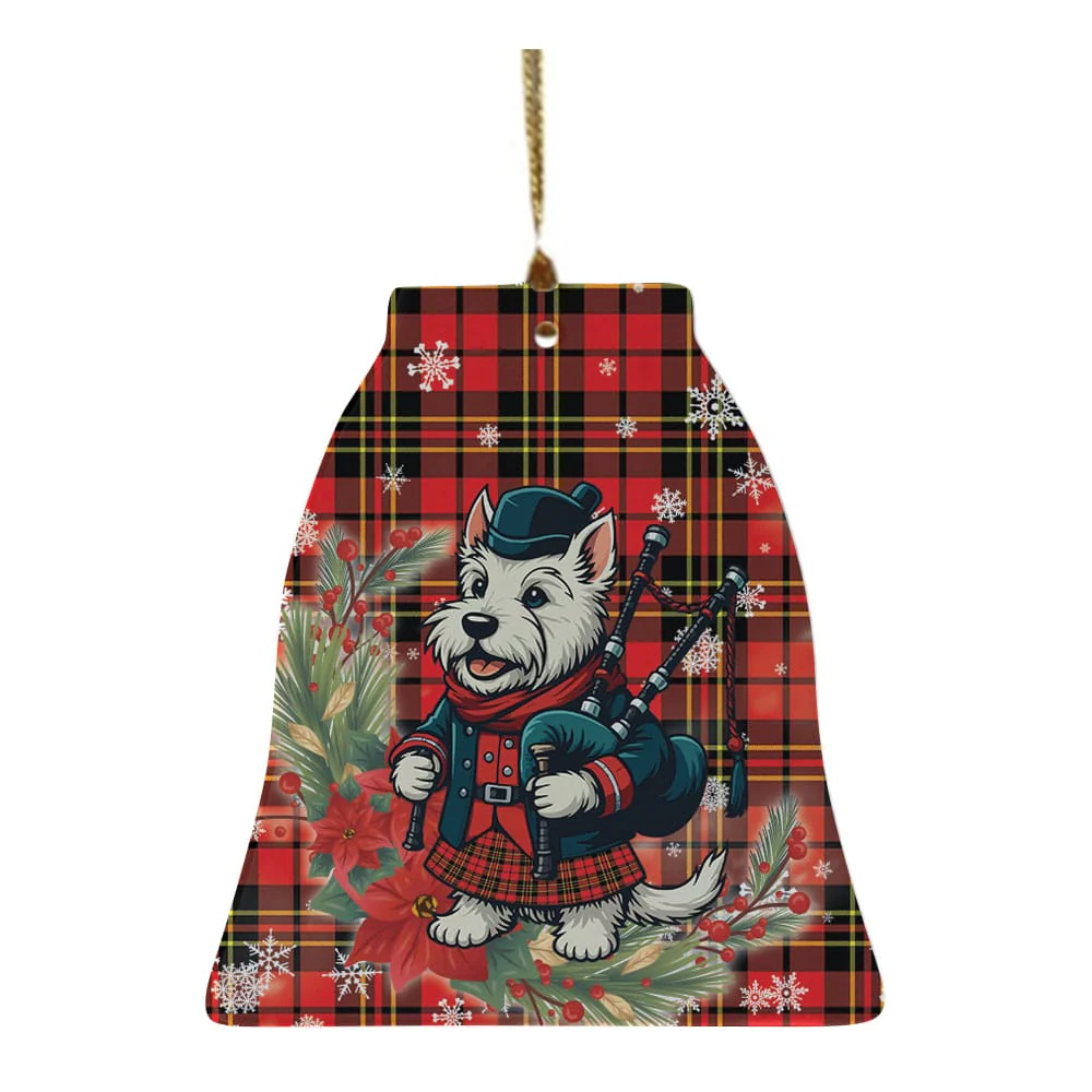 Scottish Brodie Modern Tartan Ceramic Ornament Cute Scottish Terrier Dog - Image 4