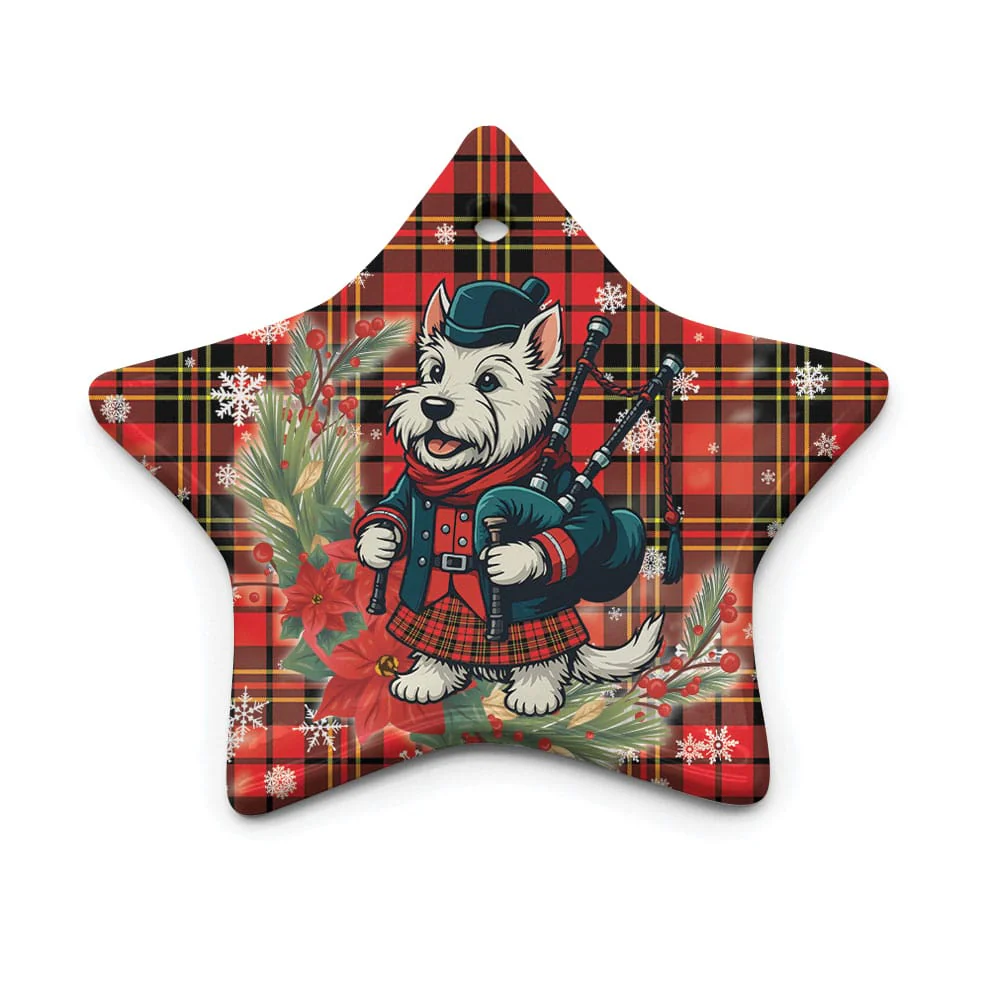 Scottish Brodie Modern Tartan Ceramic Ornament Cute Scottish Terrier Dog - Image 5