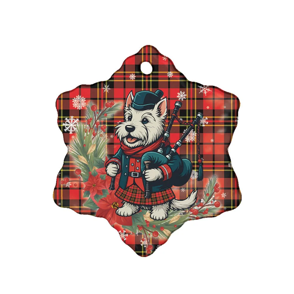 Scottish Brodie Modern Tartan Ceramic Ornament Cute Scottish Terrier Dog - Image 6