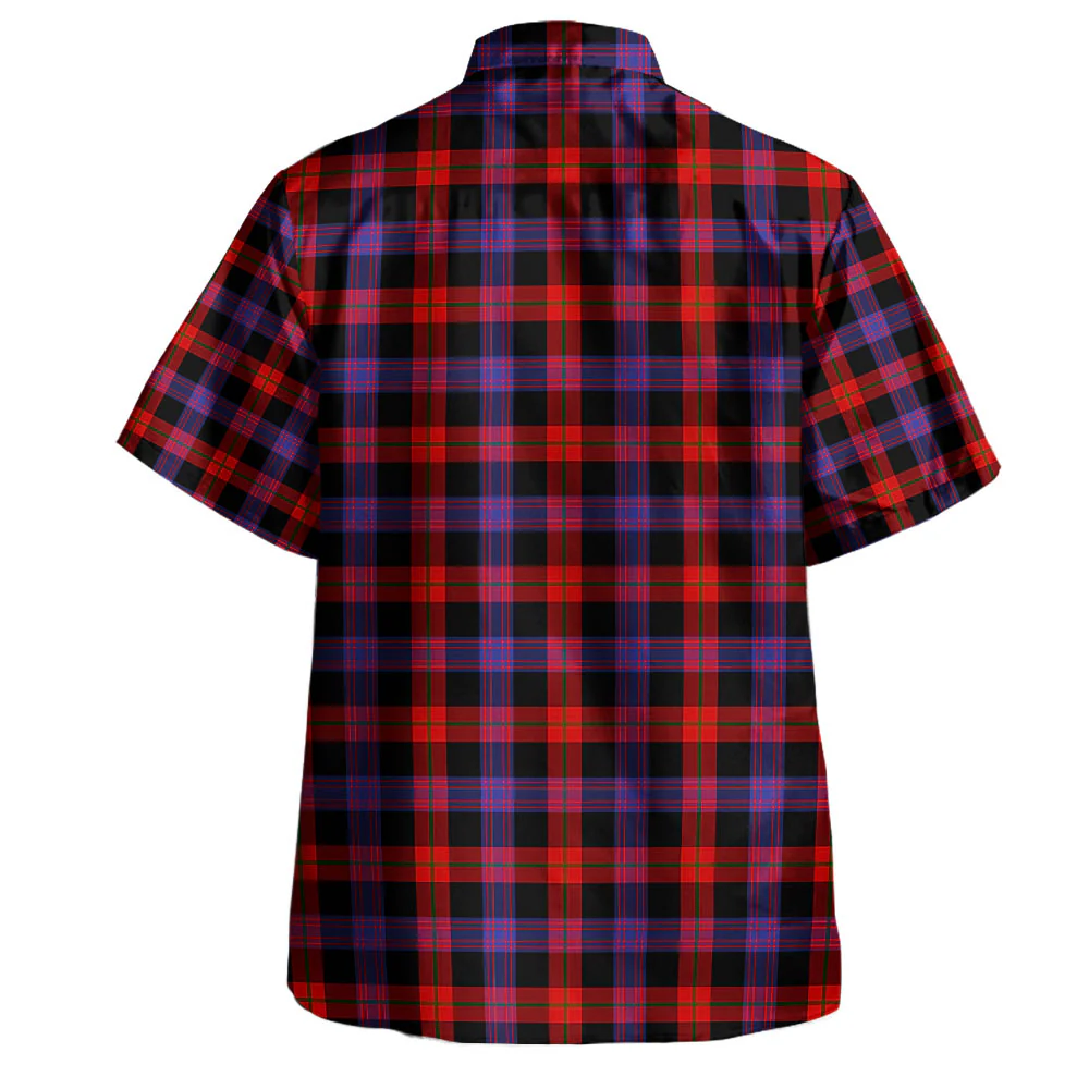 Scottish Brown Modern Clan Badge Tartan Hawaiian Shirt - Image 3
