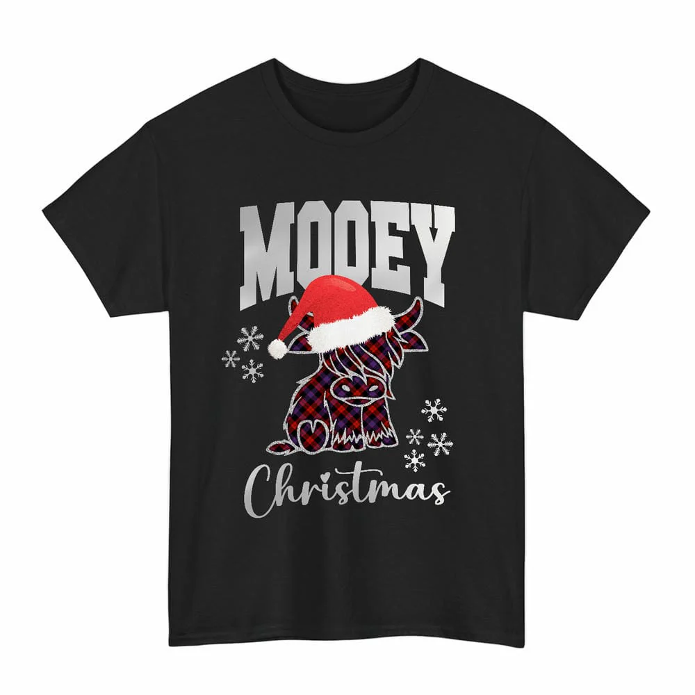 Scottish Brown Modern Clan Tartan Unisex T-Shirt - Mooey Christmas