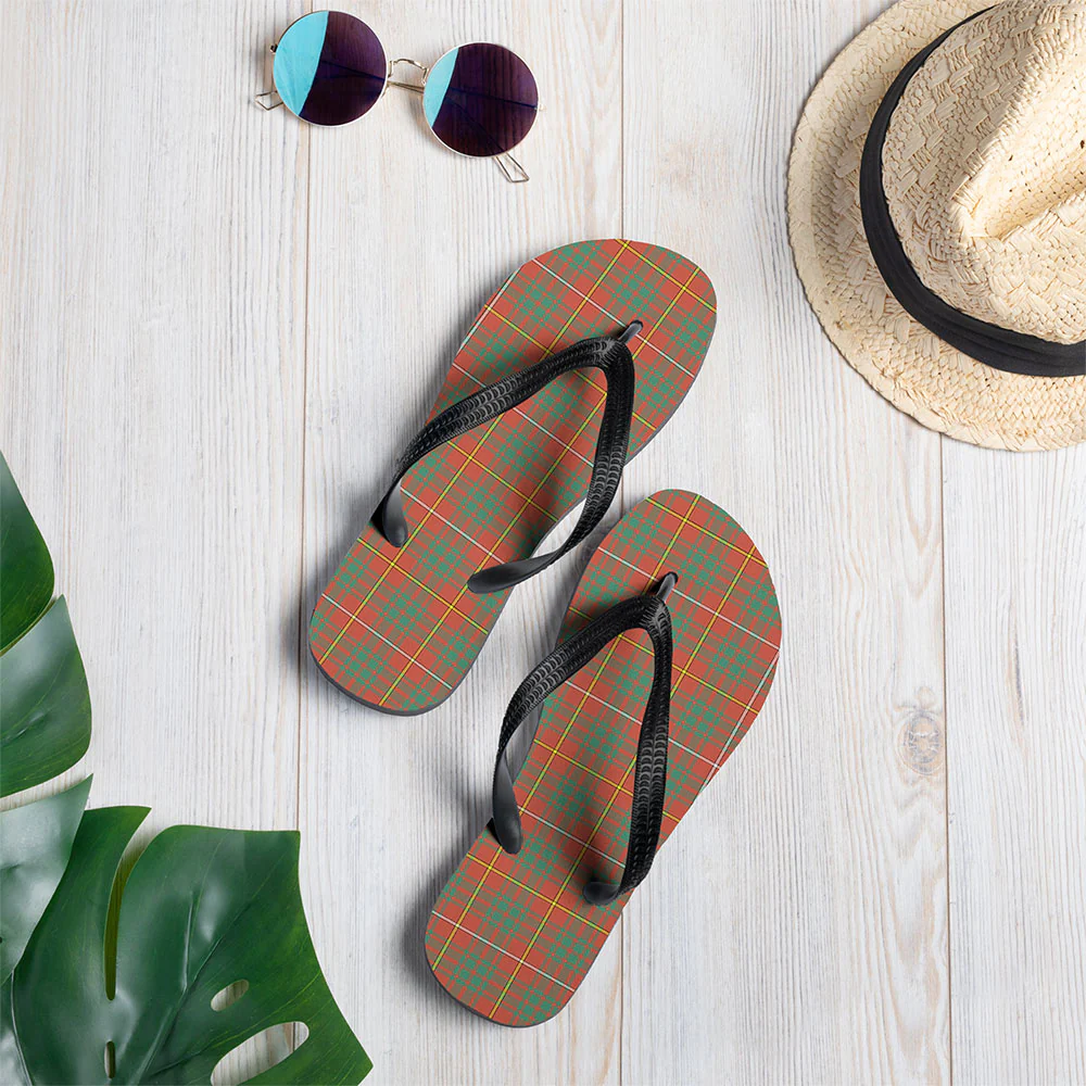 Scottish Bruce Ancient Clan Badge Tartan Flip Flops - Image 2