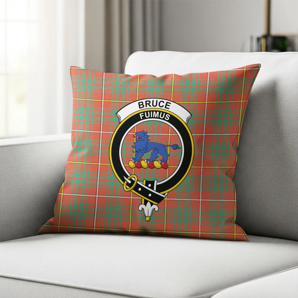 Scottish Bruce Ancient Clan Badge Tartan Pillow Case - Image 2