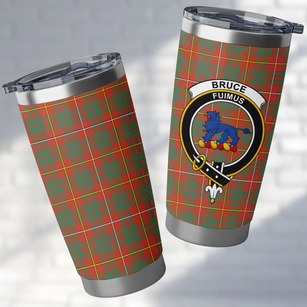 Scottish Bruce Ancient Clan Badge Tartan Tumbler