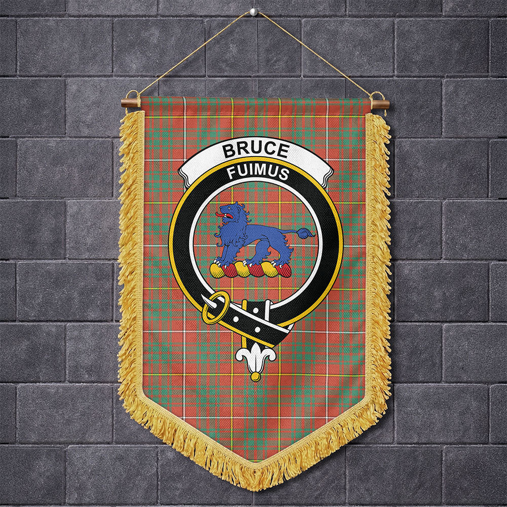 Scottish Bruce Ancient Clan Badge Tartan Wall Hanging Banner