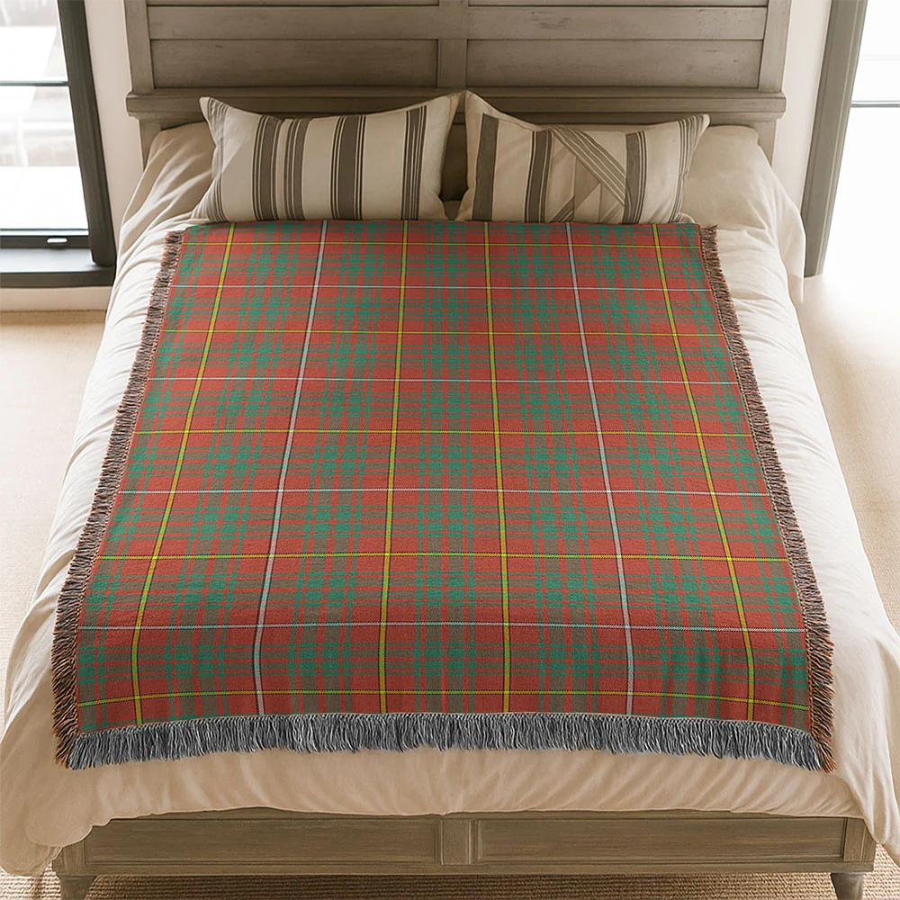 Scottish Bruce Ancient Clan Badge Tartan Woven Blanket - Image 3