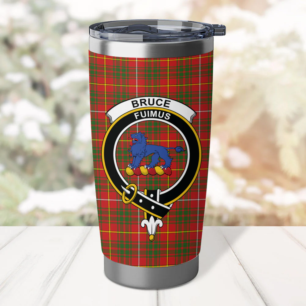 Scottish Bruce Modern Clan Badge Tartan Tumbler - Image 2