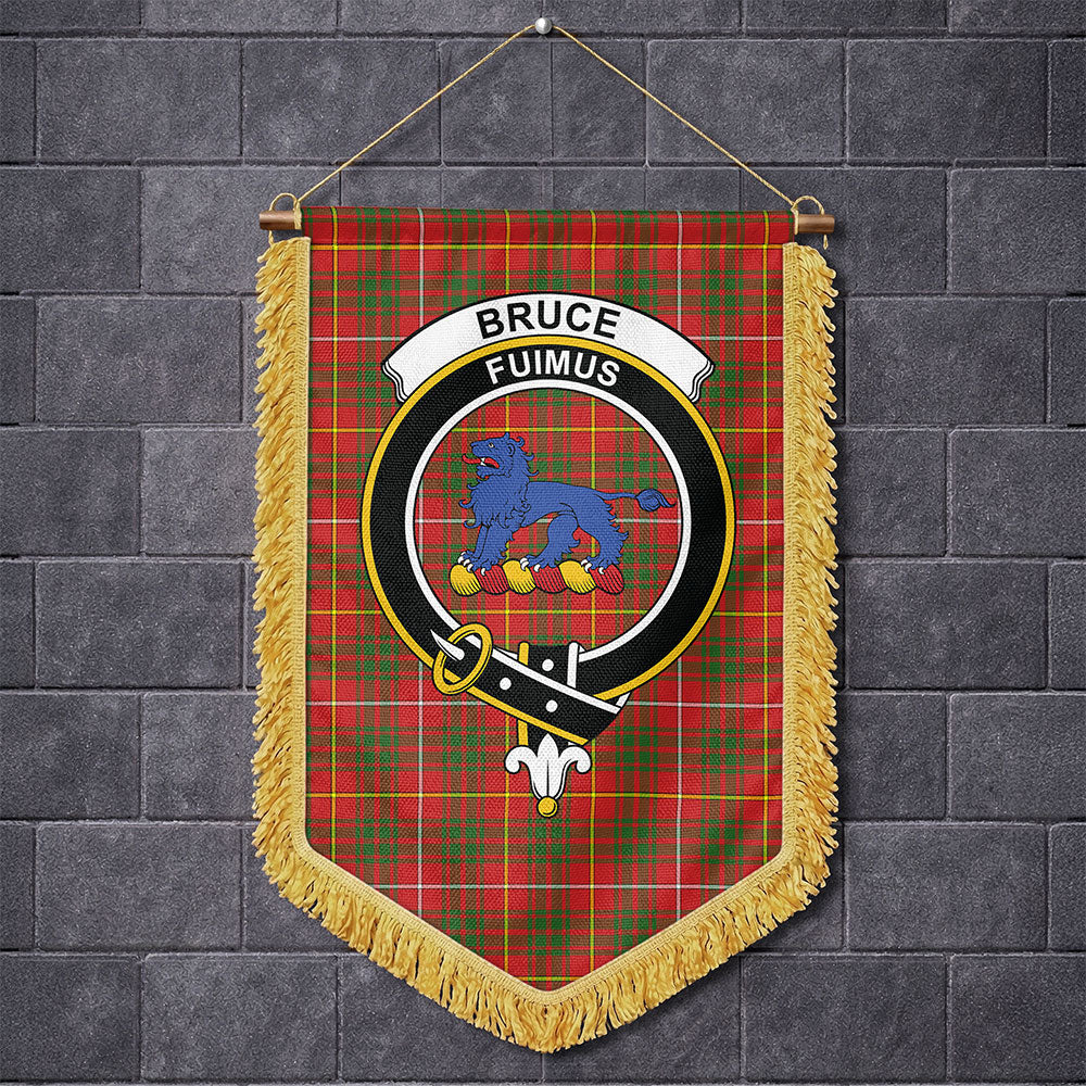 Scottish Bruce Modern Clan Badge Tartan Wall Hanging Banner