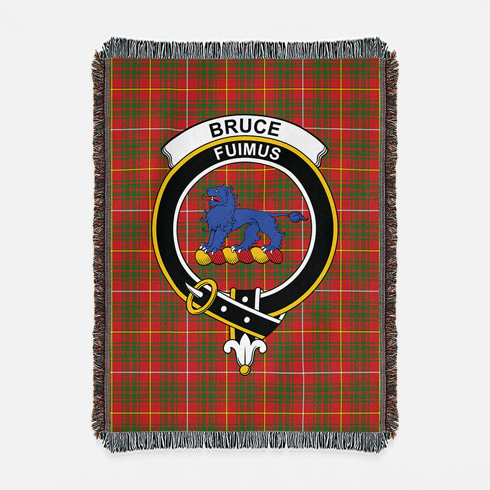 Scottish Bruce Modern Clan Badge Tartan Woven Blanket - Image 2
