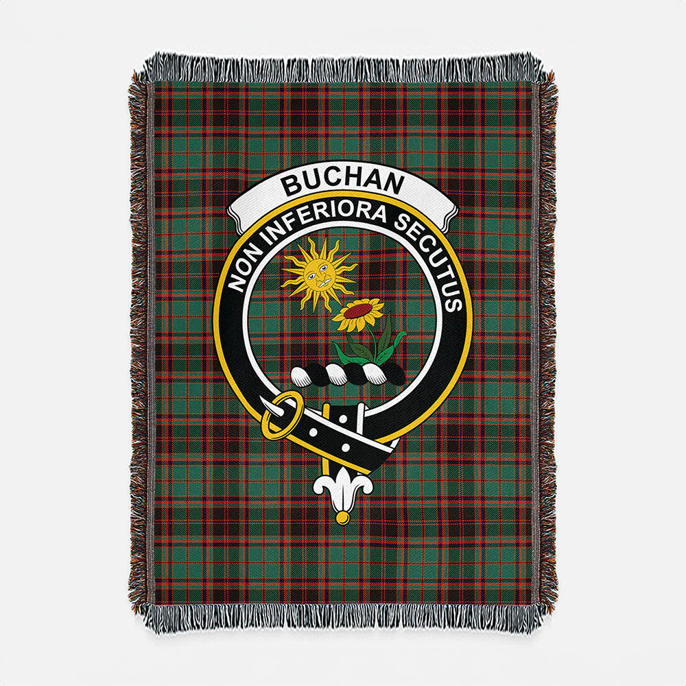 Scottish Buchan Ancient Clan Badge Tartan Woven Blanket - Image 2