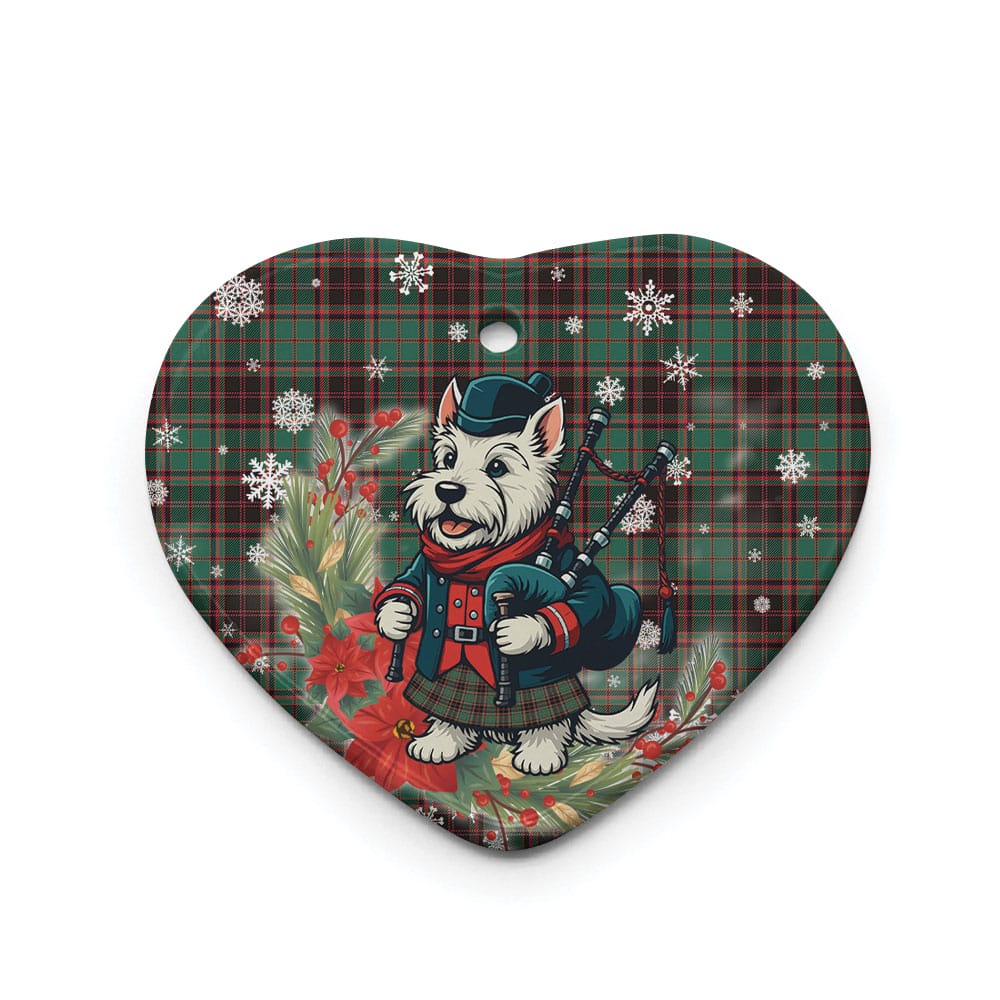 Scottish Buchan Ancient Tartan Ceramic Ornament Cute Scottish Terrier Dog - Image 3