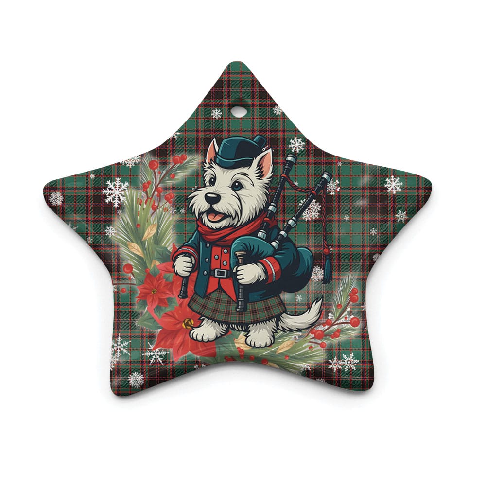 Scottish Buchan Ancient Tartan Ceramic Ornament Cute Scottish Terrier Dog - Image 5