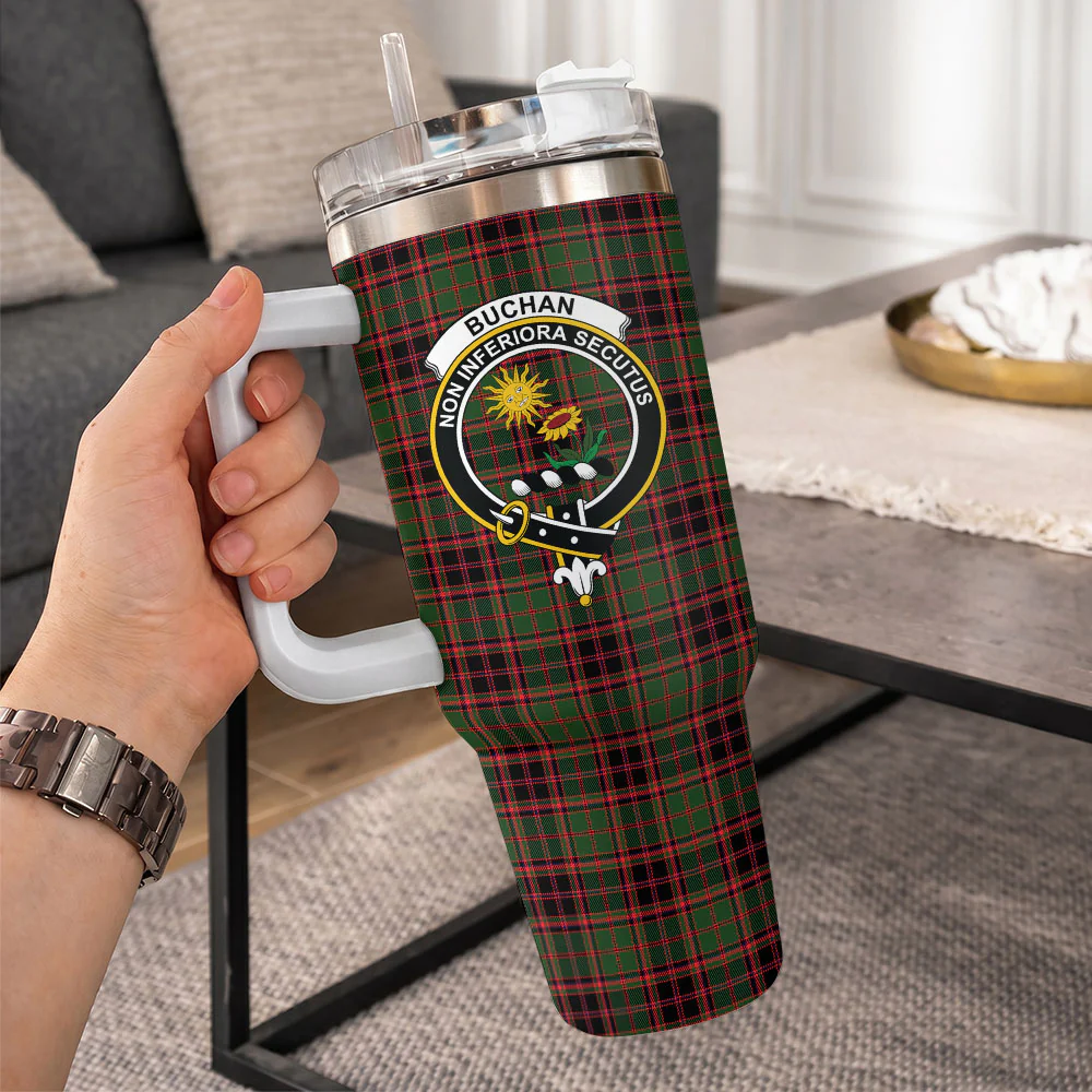 Scottish Buchan Modern Clan Badge Tartan 40oz Tumbler - Image 10