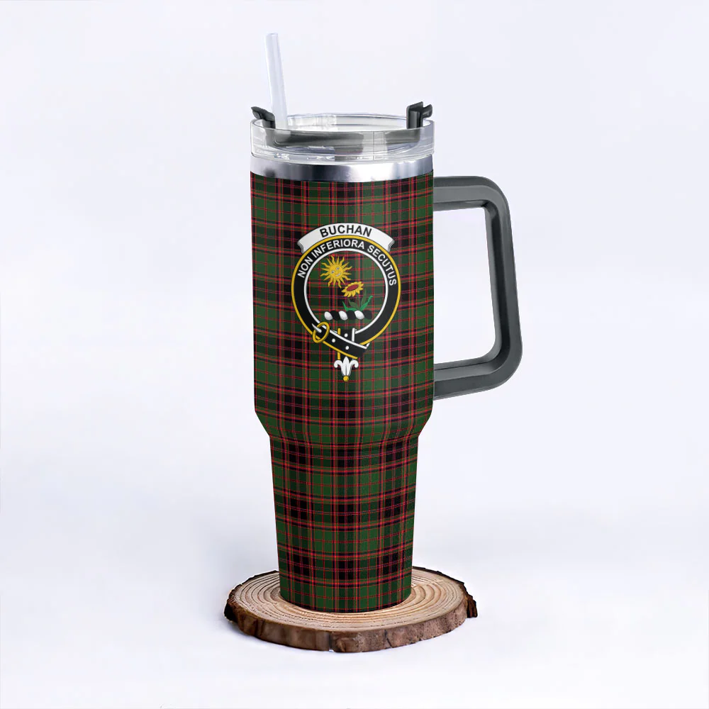 Scottish Buchan Modern Clan Badge Tartan 40oz Tumbler - Image 6
