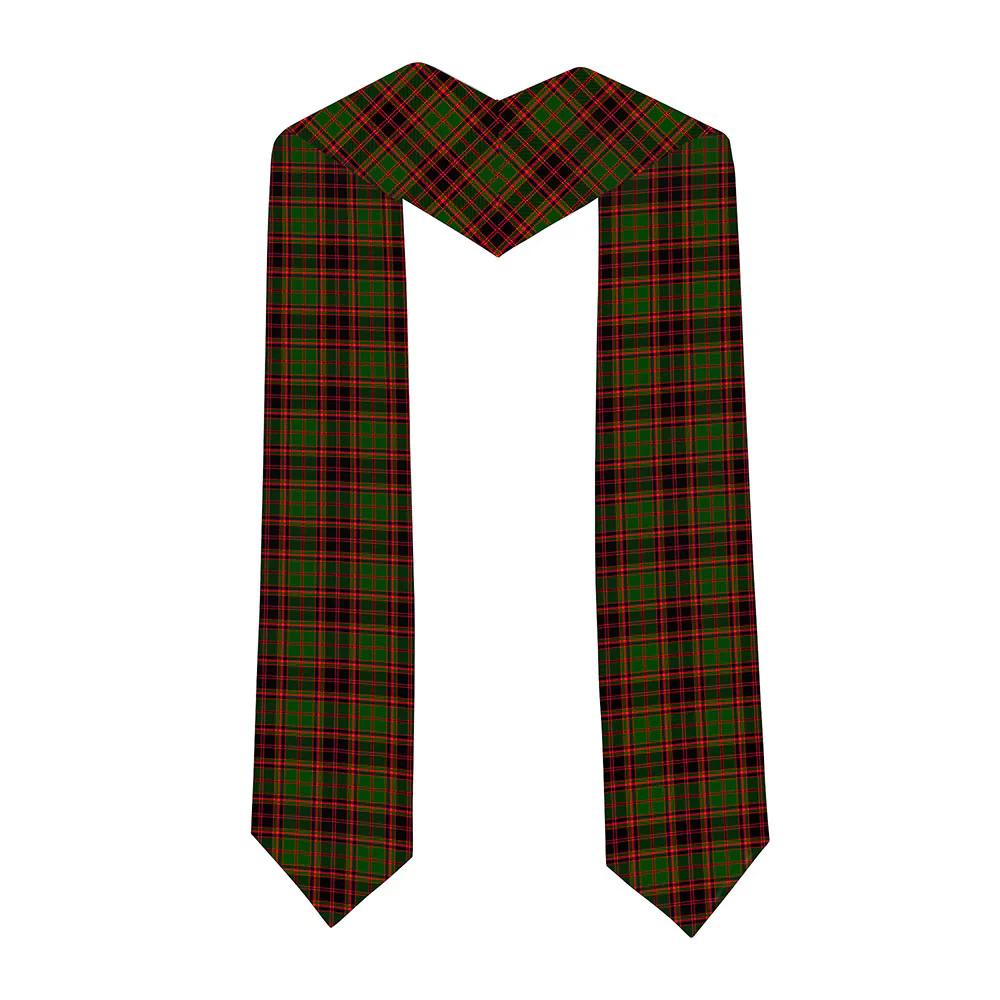 Scottish Buchan Modern Clan Badge Tartan Graduation Stole Black Gold Honor - Image 2