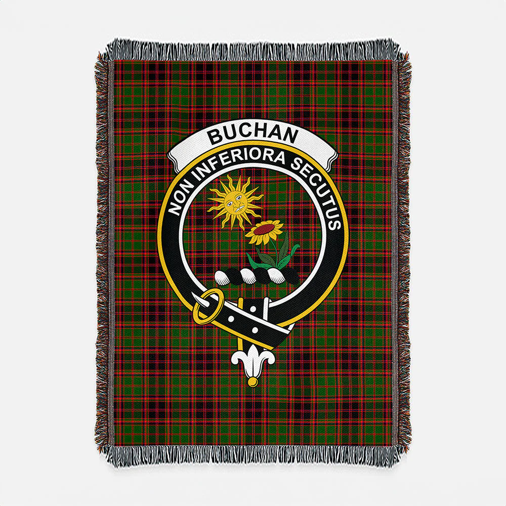 Scottish Buchan Modern Clan Badge Tartan Woven Blanket - Image 2