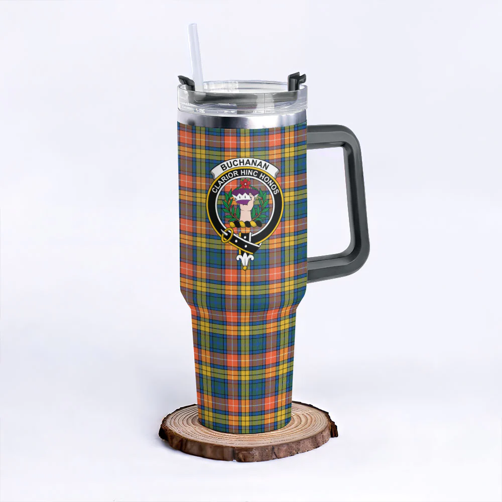 Scottish Buchanan Ancient Clan Badge Tartan 40oz Tumbler - Image 6