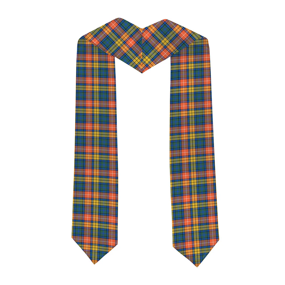 Scottish Buchanan Ancient Clan Badge Tartan Graduation Stole Black Gold Honor - Image 2